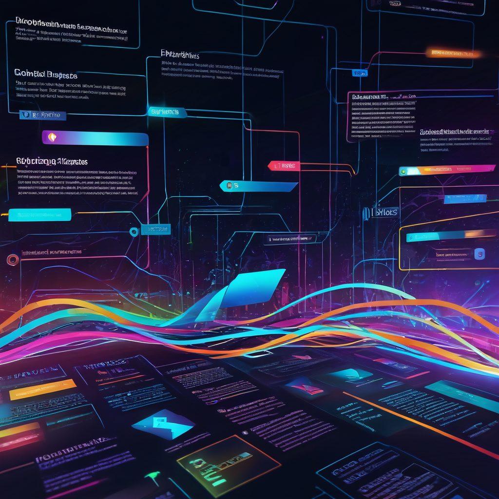 A dynamic digital desktop overflowing with colorful, organized bookmarks and thumbnails, each representing various websites and articles. The image showcases a seamless, connected experience with glowing lines linking the thumbnails. Include a futuristic touch with slight holographic effects to emphasize innovation. Vector art. vibrant colors.
